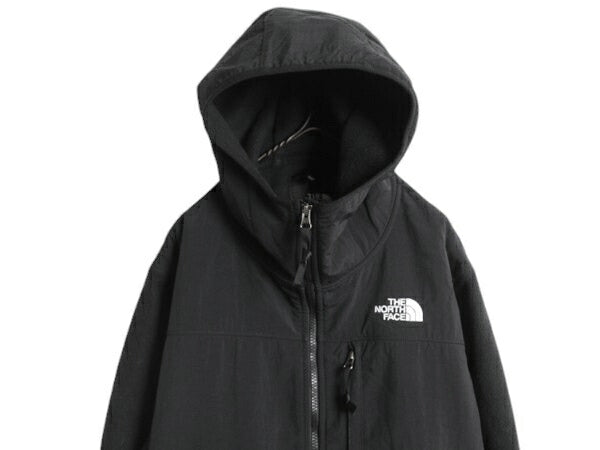 ノースフェイス フード付き デナリ ジャケット レディース L / The North Face DENALI フリース ナイロン パーカー フルジップ ブルゾン 黒