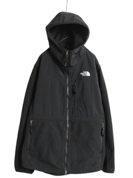 ノースフェイス フード付き デナリ ジャケット レディース L / The North Face DENALI フリース ナイロン パーカー フルジップ ブルゾン 黒