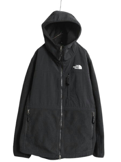 ノースフェイス フード付き デナリ ジャケット レディース L / The North Face DENALI フリース ナイロン パーカー フルジップ ブルゾン 黒