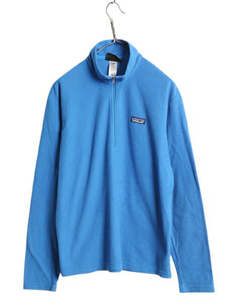 パタゴニア シンチラ マイクロD ハーフジップ フリース プルオーバー メンズ M / 11年製 Patagonia ロンT 長袖 Tシャツ ハイネック 薄手 青