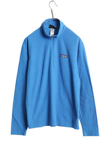 パタゴニア シンチラ マイクロD ハーフジップ フリース プルオーバー メンズ M / 11年製 Patagonia ロンT 長袖 Tシャツ ハイネック 薄手 青