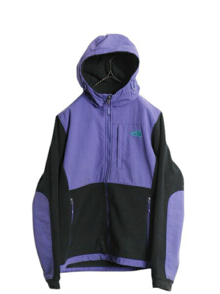 ノースフェイス フード付き デナリ ジャケット レディース M 古着 The North Face DENALI フリース ナイロン パーカー フルジップ ブルゾン