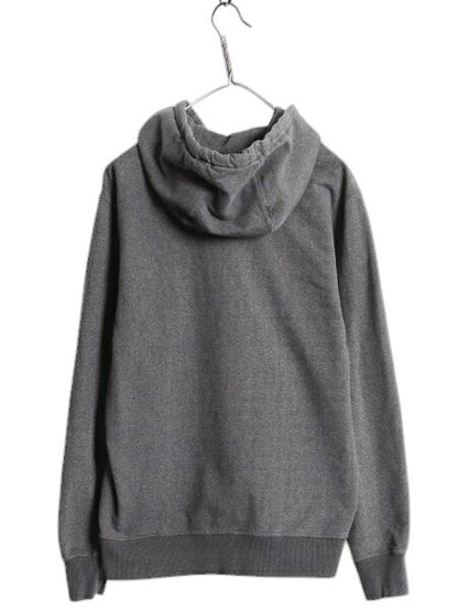 パタゴニア プリント スウェット フード パーカー メンズ S 古着 15年製 Patagonia トレーナー プルオーバー ストレッチ アウトドア グレー