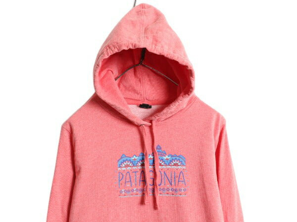 パタゴニア プリント ライトウェイト スウェット フード パーカー レディース M / 17年製 Patagonia プルオーバー トレーナー 薄手 ピンク