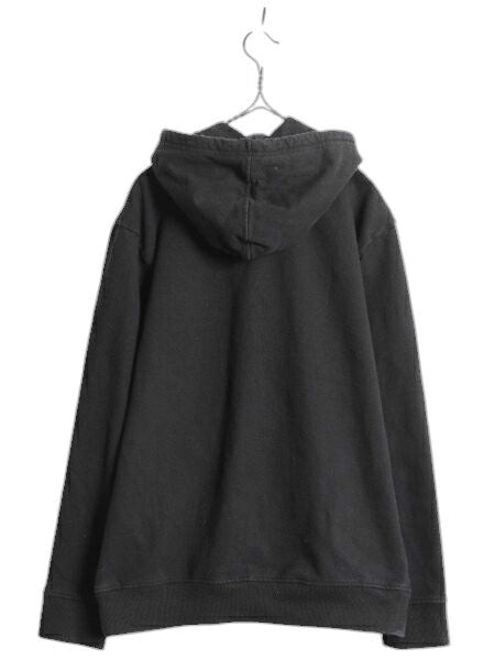 パタゴニア プリント スウェット フード パーカー メンズ M / 18年製 Patagonia トレーナー プルオーバー ストレッチ アウトドア 裏起毛 黒