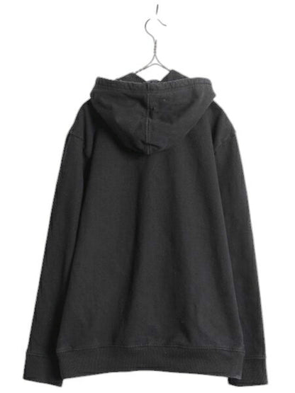 パタゴニア プリント スウェット フード パーカー メンズ M / 18年製 Patagonia トレーナー プルオーバー ストレッチ アウトドア 裏起毛 黒