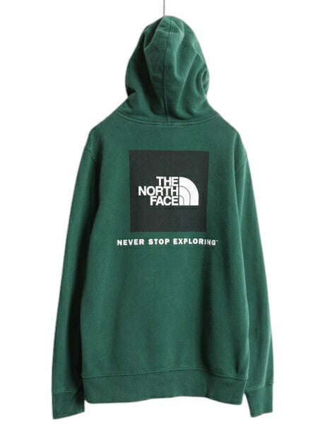 ノースフェイス 両面 プリント スウェット フード パーカー メンズ M / 古着 The North Face プルオーバー トレーナー アウトドア 裏起毛