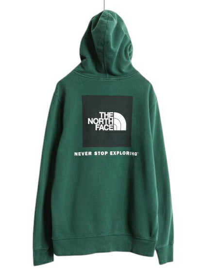 ノースフェイス 両面 プリント スウェット フード パーカー メンズ M / 古着 The North Face プルオーバー トレーナー アウトドア 裏起毛