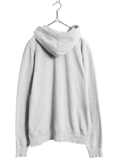 ノースフェイス プリント スウェット フード パーカー メンズ S / 古着 The North Face 裏起毛 プルオーバー トレーナー アウトドア グレー