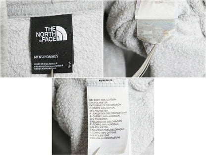 ノースフェイス プリント スウェット フード パーカー メンズ S / 古着 The North Face 裏起毛 プルオーバー トレーナー アウトドア グレー