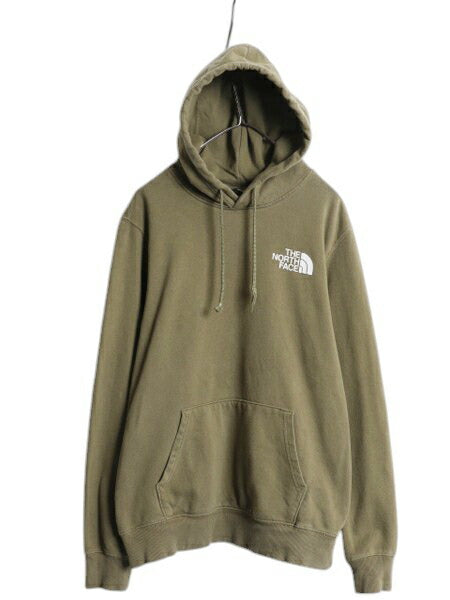 US企画 ノースフェイス 両面 プリント スウェット フード パーカー メンズ M / The North Face プルオーバー トレーナー アウトドア 裏起毛