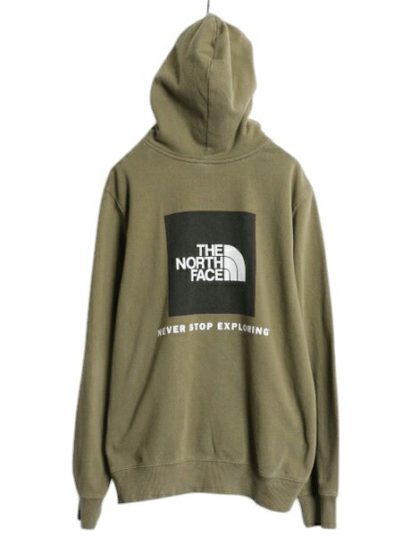 US企画 ノースフェイス 両面 プリント スウェット フード パーカー メンズ M / The North Face プルオーバー トレーナー アウトドア 裏起毛