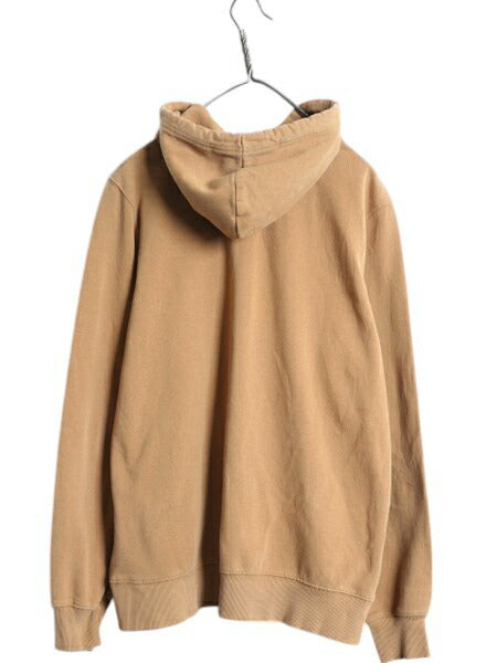 ノースフェイス プリント スウェット フード パーカー メンズ L The North Face 裏起毛 プルオーバー トレーナー スエット ライト ブラウン