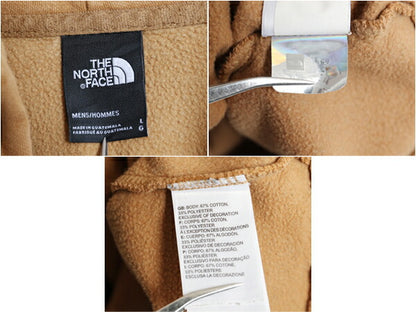 ノースフェイス プリント スウェット フード パーカー メンズ L The North Face 裏起毛 プルオーバー トレーナー スエット ライト ブラウン