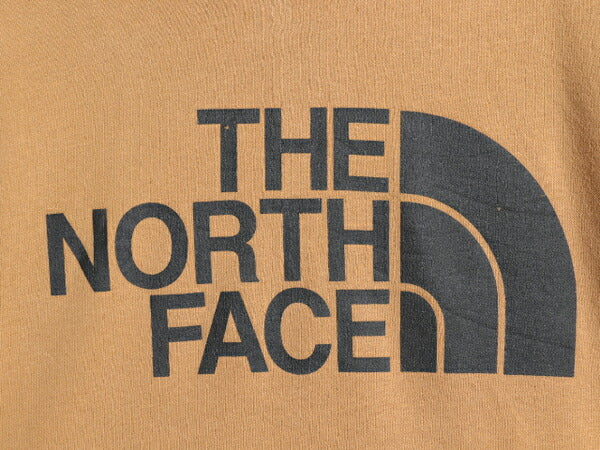 ノースフェイス プリント スウェット フード パーカー メンズ L The North Face 裏起毛 プルオーバー トレーナー スエット ライト ブラウン