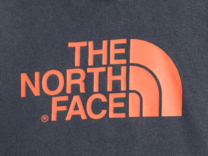 ノースフェイス プリント スウェット フード パーカー レディース М / 古着 The North Face プルオーバー 裏起毛 トレーナー スエット 紺