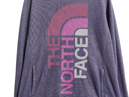ノースフェイス プリント スウェット フード パーカー レディース L The North Face プルオーバー トレーナー 裏起毛 アウトドア ツートン