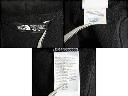 ノースフェイス プリント スウェット フード パーカー レディース XL The North Face アウトドア プルオーバー トレーナー 裏起毛 ブラック