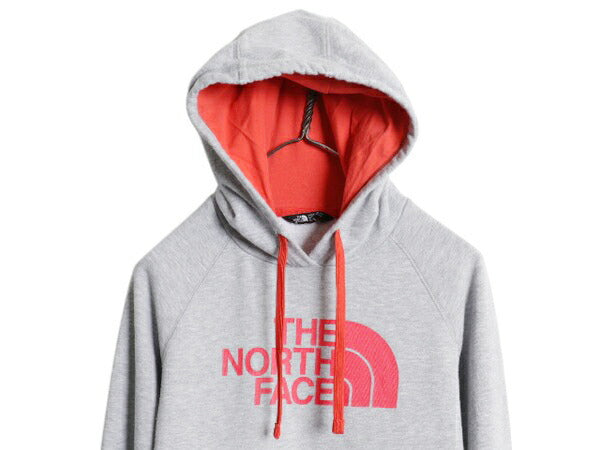 ノースフェイス プリント スウェット フード パーカー レディース S The North Face プルオーバー トレーナー 裏起毛 アウトドア ツートン