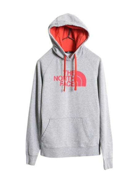 ノースフェイス プリント スウェット フード パーカー レディース S The North Face プルオーバー トレーナー 裏起毛 アウトドア ツートン