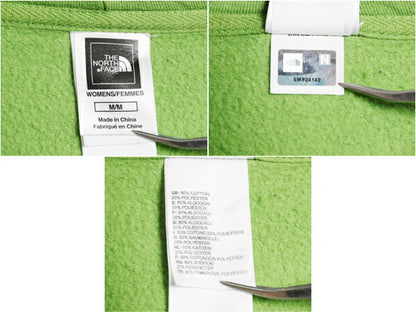 ノースフェイス フルジップ スウェット フード パーカー レディース М The North Face アウトドア トレーナー 裏起毛 ハイネック グリーン