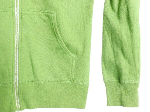ノースフェイス フルジップ スウェット フード パーカー レディース М The North Face アウトドア トレーナー 裏起毛 ハイネック グリーン