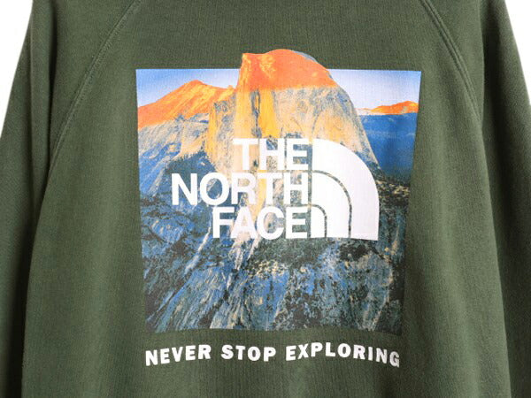 ノースフェイス 両面 プリント スウェット フード パーカー レディース M 古着 The North Face アウトドア プルオーバー トレーナー 裏起毛