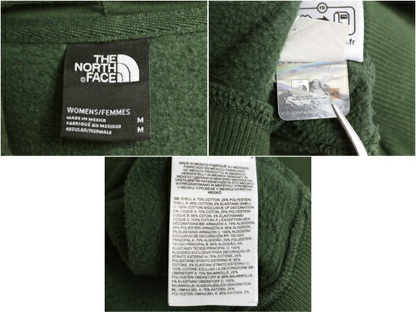 ノースフェイス 両面 プリント スウェット フード パーカー レディース M 古着 The North Face アウトドア プルオーバー トレーナー 裏起毛