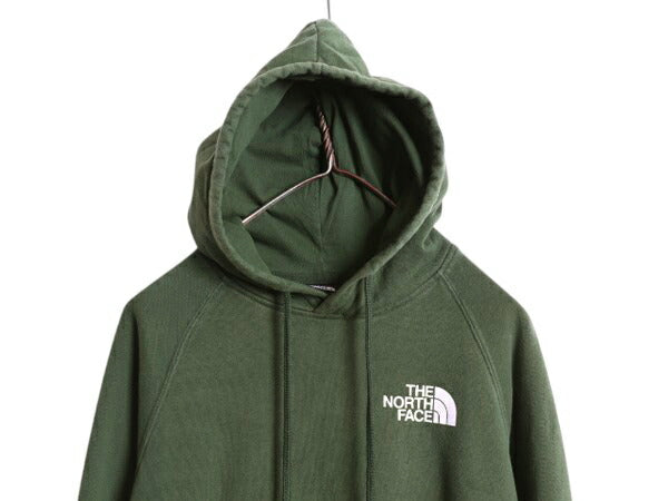 ノースフェイス 両面 プリント スウェット フード パーカー レディース M 古着 The North Face アウトドア プルオーバー トレーナー 裏起毛