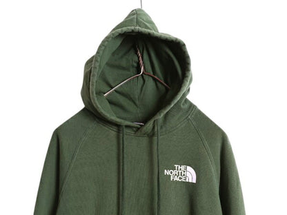 ノースフェイス 両面 プリント スウェット フード パーカー レディース M 古着 The North Face アウトドア プルオーバー トレーナー 裏起毛