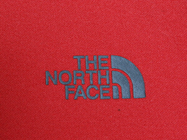 ノースフェイス プリント フード パーカー メンズ S / 古着 The North Face ジャージ 素材 ストレッチ 裏 フリース プルオーバー ツートン