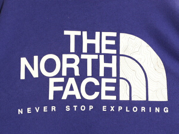 ノースフェイス 両面 プリント スウェット フード パーカー メンズ М / The North Face アウトドア トレーナー プルオーバー 薄手 青 紫