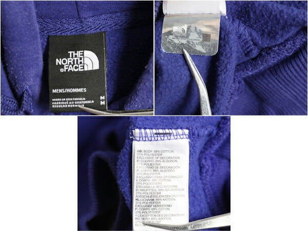 ノースフェイス 両面 プリント スウェット フード パーカー メンズ М / The North Face アウトドア トレーナー プルオーバー 薄手 青 紫
