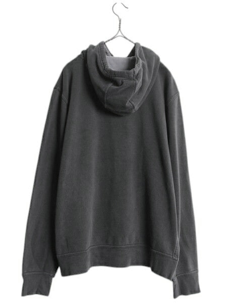 ノースフェイス プリント スウェット フード パーカー メンズ L The North Face プルオーバー トレーナー 裏起毛 グラフィック ツートン 黒