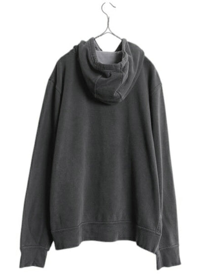 ノースフェイス プリント スウェット フード パーカー メンズ L The North Face プルオーバー トレーナー 裏起毛 グラフィック ツートン 黒