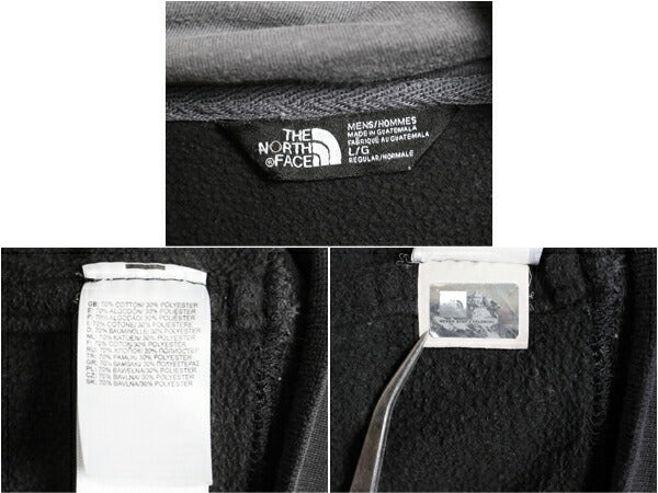 ノースフェイス プリント スウェット フード パーカー メンズ L The North Face プルオーバー トレーナー 裏起毛 グラフィック ツートン 黒