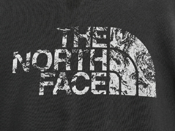 ノースフェイス プリント スウェット フード パーカー メンズ L The North Face プルオーバー トレーナー 裏起毛 グラフィック ツートン 黒