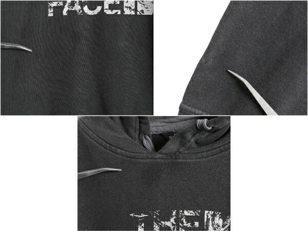 ノースフェイス プリント スウェット フード パーカー メンズ L The North Face プルオーバー トレーナー 裏起毛 グラフィック ツートン 黒