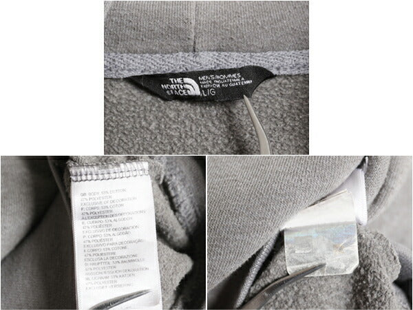 ノースフェイス ベア イラスト プリント スウェット フード パーカー メンズ L / 古着 The North Face プルオーバー 裏起毛 アウトドア 灰