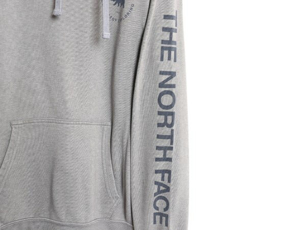 ノースフェイス ベア イラスト プリント スウェット フード パーカー メンズ L / 古着 The North Face プルオーバー 裏起毛 アウトドア 灰