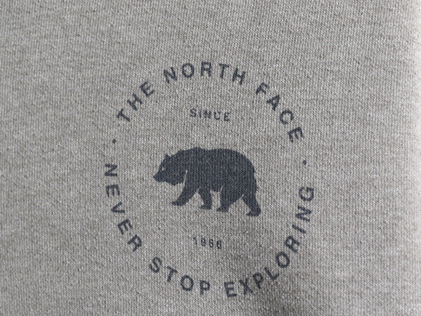 ノースフェイス ベア イラスト プリント スウェット フード パーカー メンズ L / 古着 The North Face プルオーバー 裏起毛 アウトドア 灰