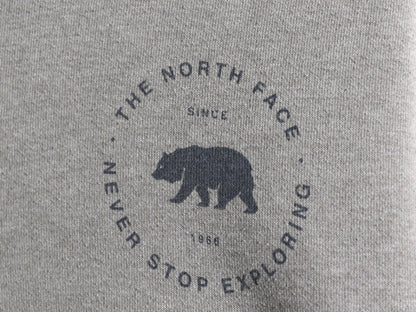 ノースフェイス ベア イラスト プリント スウェット フード パーカー メンズ L / 古着 The North Face プルオーバー 裏起毛 アウトドア 灰