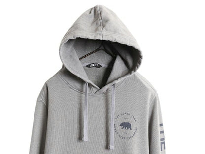 ノースフェイス ベア イラスト プリント スウェット フード パーカー メンズ L / 古着 The North Face プルオーバー 裏起毛 アウトドア 灰