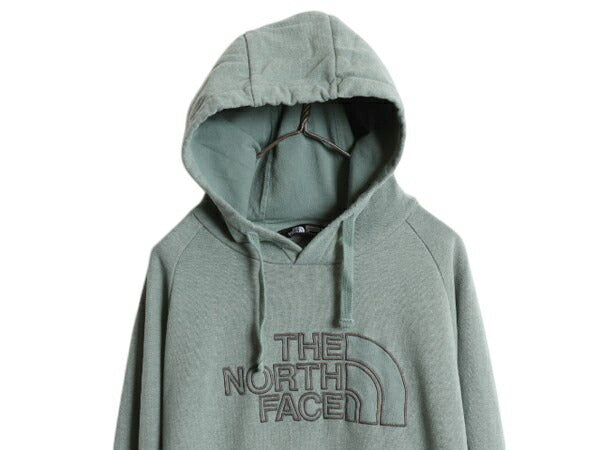 ノースフェイス ロゴ 刺繍 スウェット フード パーカー メンズ L The North Face アウトドア プルオーバー トレーナー 裏起毛 ワンポイント