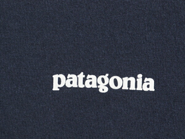 パタゴニア 両面 プリント 長袖 Tシャツ メンズ М / 古着 18年製 Patagonia アウトドア ロンT ロングスリーブ ロゴT P6 バックプリント 紺