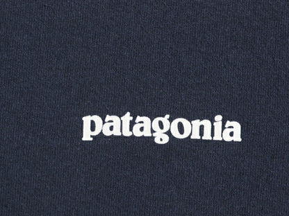 パタゴニア 両面 プリント 長袖 Tシャツ メンズ М / 古着 18年製 Patagonia アウトドア ロンT ロングスリーブ ロゴT P6 バックプリント 紺
