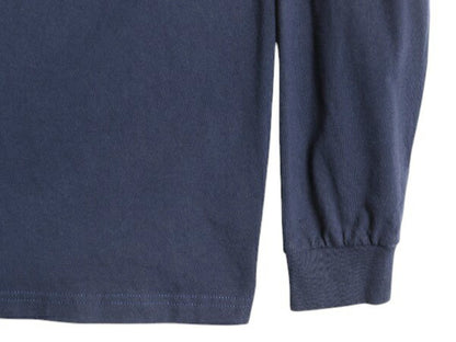 パタゴニア 両面 プリント 長袖 Tシャツ メンズ М / 古着 18年製 Patagonia アウトドア ロンT ロングスリーブ ロゴT P6 バックプリント 紺