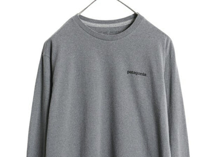 パタゴニア 両面 プリント 長袖 Tシャツ メンズ M / 古着 22年製 Patagonia アウトドア ロンT ロングスリーブ ロゴT P6 バックプリント 灰