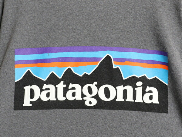 パタゴニア 両面 プリント 長袖 Tシャツ メンズ M / 古着 22年製 Patagonia アウトドア ロンT ロングスリーブ ロゴT P6 バックプリント 灰