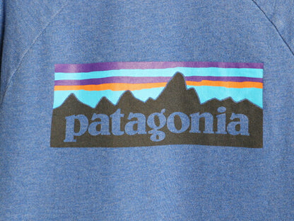 パタゴニア ロゴ 両面 プリント ライトウェイト スウェット メンズ L 古着 18年製 Patagonia 長袖 Tシャツ ロンT P-6 バックプリント 薄手
